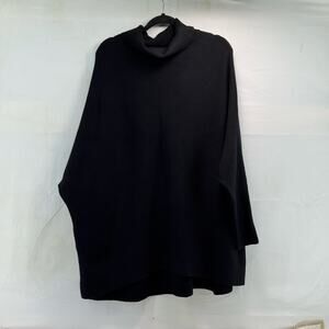 Black extra large, high, low turtleneck, oversized cozy women’s sweater